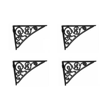 Imagem de Kit 04 Cantoneiras N01 Em Ferro Fundido - Cor Preto em Hera