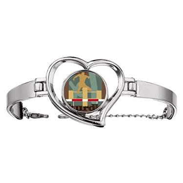 Imagem de N/A N/A Bracelete China Sports Track Field Hurdle Heart Jewelry Wire Bangle, medium, metal