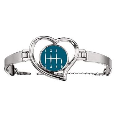 Imagem de N/A N/A Peças de freio de câmbio de carro Art Deco pulseira moderna coração joia fio bracelete, medium, metal