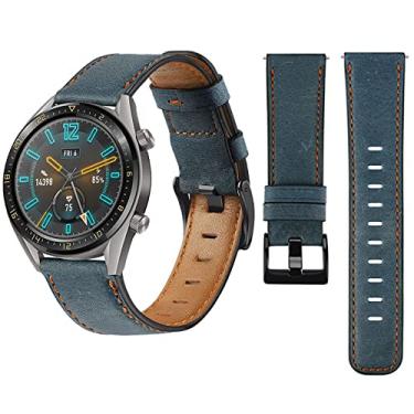Imagem de Para Samsung Galaxy Watch 3 Pulseira compatível com Samsung Gear S3 Watch Active2 Watch 22 mm 20 mm Pulseira Requintada Couro Vintage Pulseira de Couro Vintage Escolha Feminina Escolha