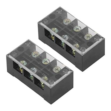 Imagem de Parafuso Tira de Terminais, Bloco de Terminais para Evitar Corrosão 60A 600V Linha Dupla Corrente Suficiente Com Tampa Transparente para de Distribuição para Ponte (3