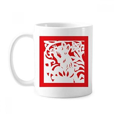 Imagem de Caneca de cerâmica do zodíaco com corte de papel Rato Animal China Caneca do zodíaco Cerâmica Copo de porcelana