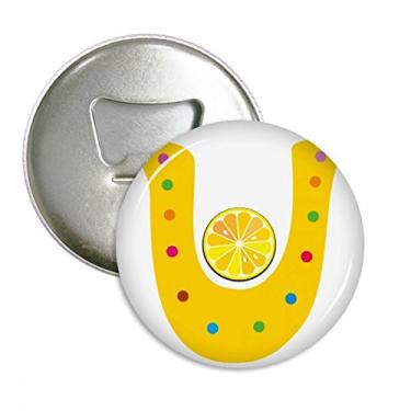 Imagem de U alfabeto laranja frutas bonito padrão abridor de garrafas ímã de geladeira emblema multifuncional