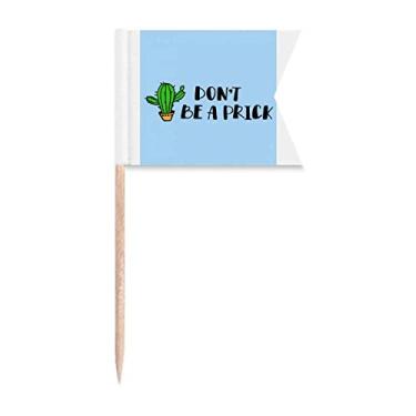Imagem de Don't Be A Prick Cactus Art Deco Presente Fashion Dente Bandeiras Marcadoras para Bolo Festa Prato de Queijo