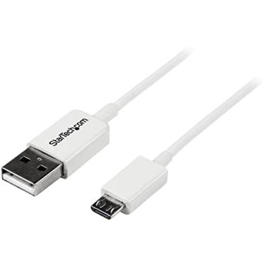 Imagem de StarTech.com Cabo micro USB branco de 0,5 m - A para Micro B - USB para celular, câmera, disco rígido
