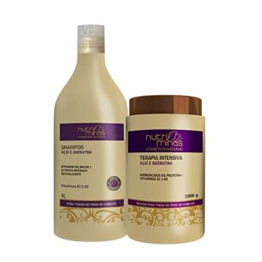 Imagem de Kit Nutriminas Açaí e Queratina Shampoo e Máscara 1 Litro