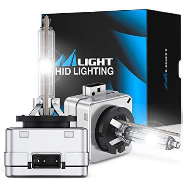 Imagem de Nilight Lâmpada HID D3S, 6000K diamante branco D3S HID lâmpadas de farol alto e baixo farol de substituição para caminhonete Sedan SUV, pacote com 2