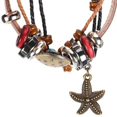 Imagem de Pulseira de Couro, Pulseira Trançada Banda de Rock Pulseira Multicamadas, 8 Pçs para Acessórios de Roupas Acessórios de Jóias