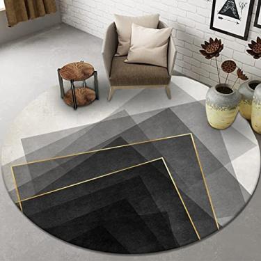 Imagem de Tapete Tapete redondo circular moderno geométrico tapete para decoração de quarto para quarto Decoração de Casa (Color : C, Size : 3.9X3.9FT)