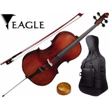 Imagem de Violoncelo Eagle Ce300 Cello 4/4 Tampo Maciço Envelhecido