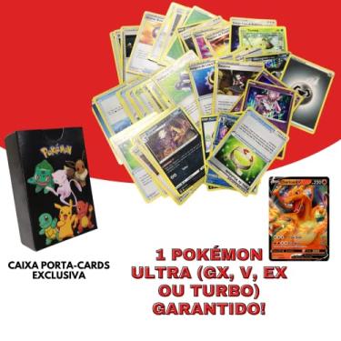 Pokemon EX Garantido com pacote Booster, 6 cartas raras, 5 cartas  holográficas reversas, 20 cartas regulares Pokemon, caixa de baralho e 1  dado exclusivo central no topo