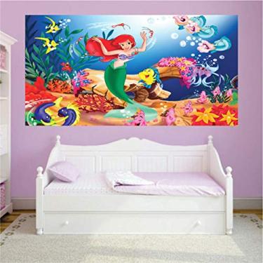 Imagem de Adesivo Parede Pequena Sereia 2 tamanho 50cm x 100cm