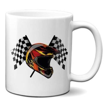 Imagem de Caneca Corrida Motocross Capacete Presente Motociclista