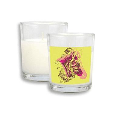 Imagem de Art Pinto Flower Yellow Pink White Candles Cera de incenso perfumada de vidro