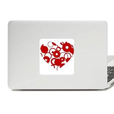 Imagem de Anel de coração vermelho do Dia dos Namorados Decalque Vinil Paster Laptop Adesivo Decoração PC