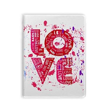 Imagem de Caderno de pintura de amor rosa Dia dos Namorados capa de goma diário capa macia