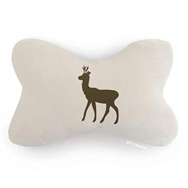 Imagem de DIYthinker Black Roe — Almofada para decoração de pescoço com desenho de animal de veado