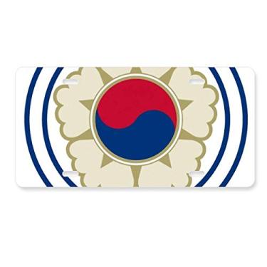 Imagem de DIYthinker Emblema nacional coreano, placa de licença para decoração de aço inoxidável para automóveis