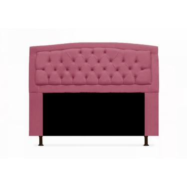 Imagem de Cabeceira Geovana Para Cama Box Queen 160 cm Suede Rosa Barbie - LM DECOR