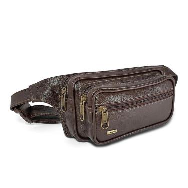 Imagem de Pochete Feita De Couro Le Voyage Espaçosa Resistente Unissex