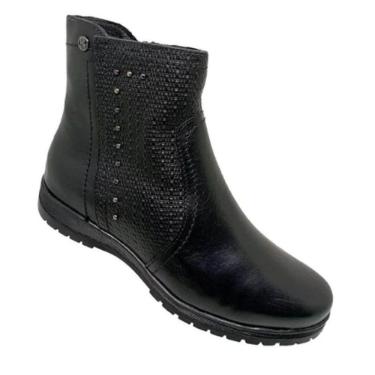 Imagem de Bota cano curto couro com detalhe trabalhado Bottero