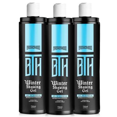 Imagem de Kit 03 Shaving Gel Refrescante De Barbear Winter Bth 750Ml