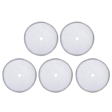 Imagem de Tela de filtro de prensa francesa, 5 peças 150 malha de café Filtros de prensa francesa Substituição de malha de aço inoxidável para 600 ml Acessório de filtro de malha de cafeteira de prensa francesa