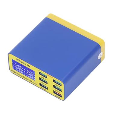 Imagem de Carregador USB Carregador Portátil de 6 Portas Com Visor Digital 100-240 V para Casa (Plugue UE 100‑240 V)