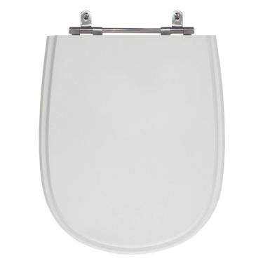 Imagem de Assento Sanitário Paris Sterling Silver (Cinza Claro) Tampa para Vaso Ideal de Madeira Laqueada 