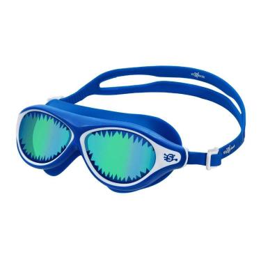 Imagem de Óculos Natação Speedo Kidshark Azul Lente Espelhada Infantil