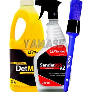 Imagem de Shampoo Det Mol Sandet 955 Limpa Motor Remove Graxa + Pincel