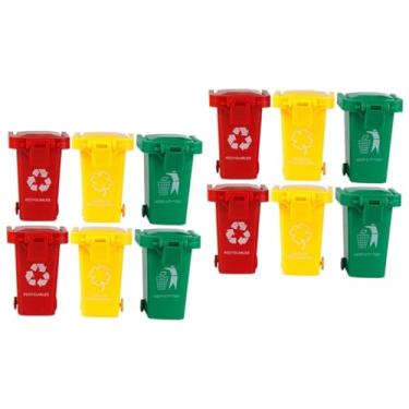 Imagem de Toyvian 12 Peças Separador De Lixo Brinquedo De Classificação De Lixo Infantil Pequena Lata De Reciclagem Brinquedos Para Crianças Brinquedo De Latas De Lixo Mini Filho Abdômen Lápis