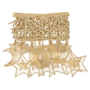 Imagem de Borla Renda Dourada Guarnição De Renda De Estrela De Fita De Renda Vintage Decoração De Casamento Vintage Guarnição De Renda Borla Franja Poliéster Trabalhos Manuais Vestido