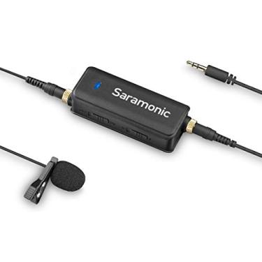 Imagem de Saramonic Microfone Lavalier Premium "LavMic" com mixer de áudio de 2 canais e saídas para smartphones iPhone/Android, GoPro, câmeras DSLR, filmadoras e gravadores portáteis