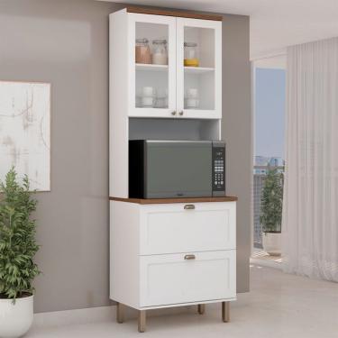 Imagem de Cristaleira para Forno Iluminata com Vidro 4 Portas Branca