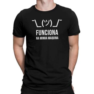 Imagem de Camiseta It Works Ti Programador Humor Programação Geek Tamanho:G;Cor:Preto