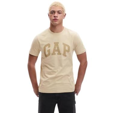 Imagem de GAP Camiseta masculina com logotipo macio para uso diário, Bedrock, M