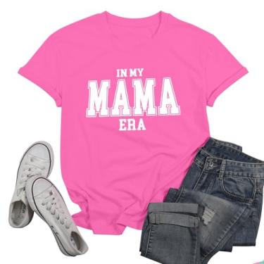 Imagem de Camiseta Mamãe feminina Mom Life em My Mama Era camiseta grande na moda Mama Tees Love Mom, Rosa - 2, G