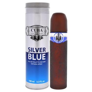 Imagem de Cuba Silver Blue Eau de Toilette Spray para homens, 100 ml, marrom