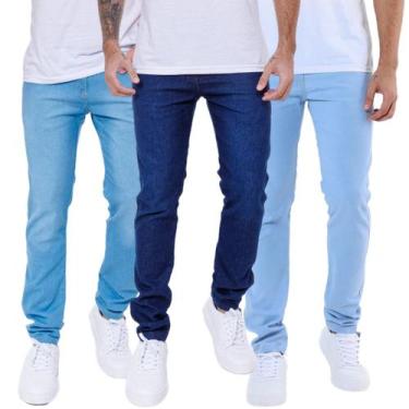 Imagem de Kit 3 Calças Jeans Skinny Masculina - Daze Modas