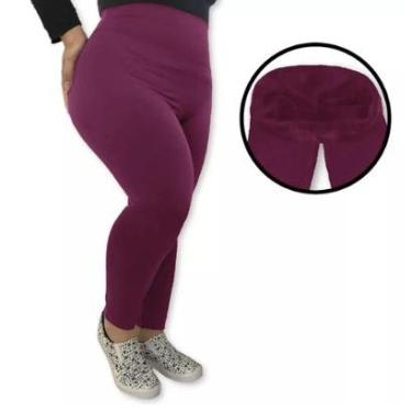 Imagem de Calça Leg Plus Size Forrada/ Flanelada Feminina Grossa-Feminino