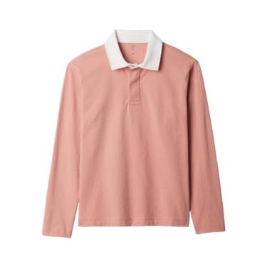 Imagem de GAP Camisa polo de rúgbi de manga comprida para, Roseta rosa, M