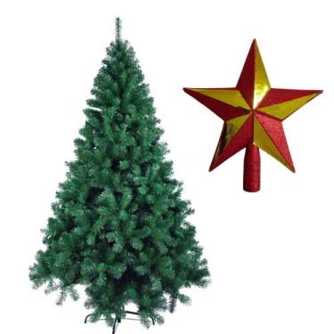 Imagem de Árvore De Natal Verde Dinamarca 2,10X1,20M - 860 Hastes Com Ponteira -