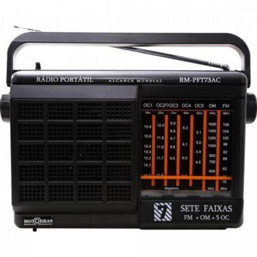 Imagem de Rádio Portátil Motobras RM-PFT73AC 7 Faixas Preto [F002]