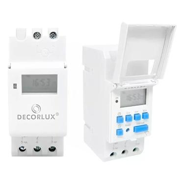 Imagem de Temporizador Digital Din35 Industrial 220V/16A TE4163 Decorlux