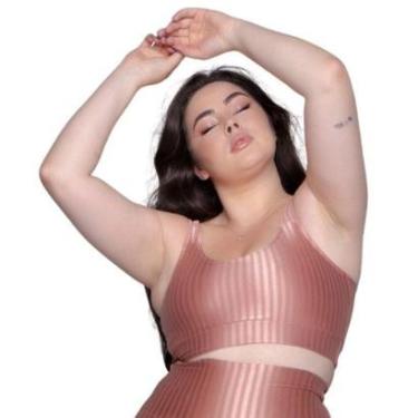 Imagem de Top New Zig 3D Plus Size Bella Fiore Com Bojo Removível Alta Compressão Academia Moda Fitness-Feminino