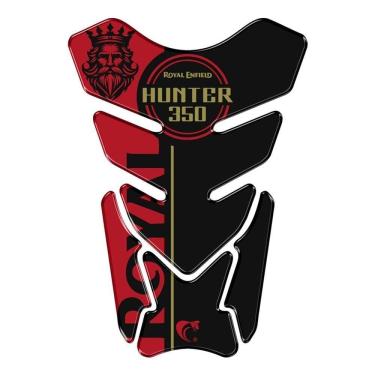 Imagem de Protetor Adesivo Moto Resinado Hunter 350 Vermelho Cor Preto