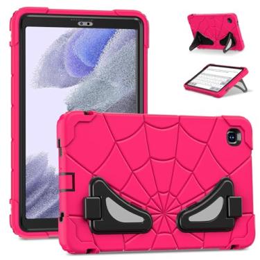 Imagem de FONREST Capa infantil robusta para Samsung Galaxy Tab A7 Lite (SM-T225/T220) 2021 22.1 cm à prova de choque PC à prova de choque + capa armadura híbrida de silicone resistente com suporte duplo para