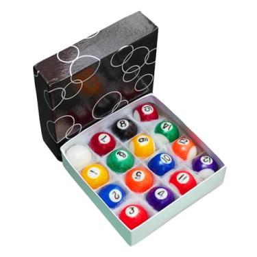 Imagem de YIJU 16 peças conjunto de bola de piscina pequena mini bolas de piscina de bilhar bolas de resina, acessórios de mesa de piscina pequena para esportes de, 32MM