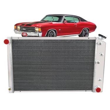 Imagem de ReadyCool Radiador de alumínio para Chevy Chevelle 1968-1973, Monte Carlo El Camino Impala 70-79, 67-77 Oldsmobile Cutlass, 68-73 Pontiac GTO e mais carros (radiadores de núcleo de 4 fileiras)